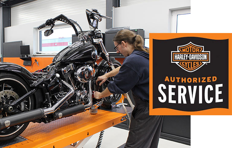 Wir sind offizieller Harley Händler mit zertifiziertem H-D Werkstatt Service